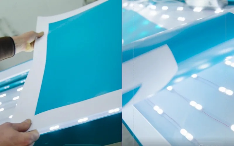 Moduły LED single-color do podświetlenia kasetonu reklamowego, technologia 2026