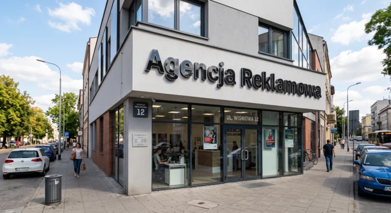 Litery przestrzenne 3D zamontowane na ścianie recepcji